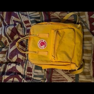 Yellow Fjallraven Backpack